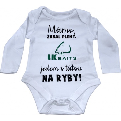 LK Baits body dlhý rukáv Mama zabal plienky zelený nápis