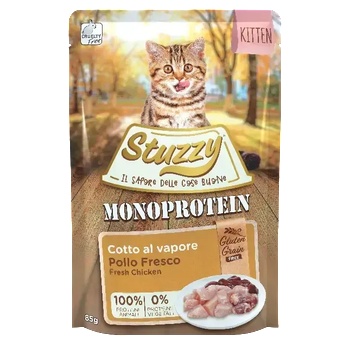 Image 1 of Stuzzy Monoprotein Grain Free Kitten пауч за подрастващи котки с пиле 85gr