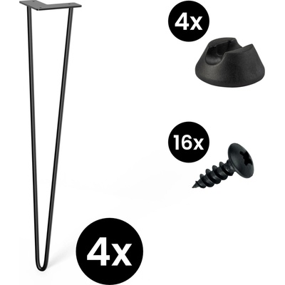 Walteco Hairpin 50528BP1 černá 4 ks – Zboží Dáma