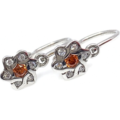 Jan Kos jewellery zlaté náušnice s oranžovým kamenem 31500463