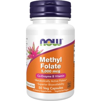 Image 1 of NOW Methyl Folate 5000 mcg [50 капсули]