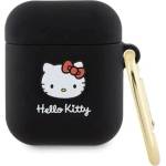 Hello Kitty Кейс Hello Kitty Silicone 3D Kitty Head за AirPods 1/2, черен (Hel000061-0)