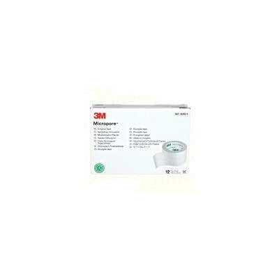 3M Micropore papír.náplast bílá 2,5 cm x 9,1 m 12 ks