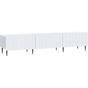 vidaXL ТВ шкаф с чекмедже Бяло 147 x 34, 5 x 32 см Инженерна дървесина (894475)