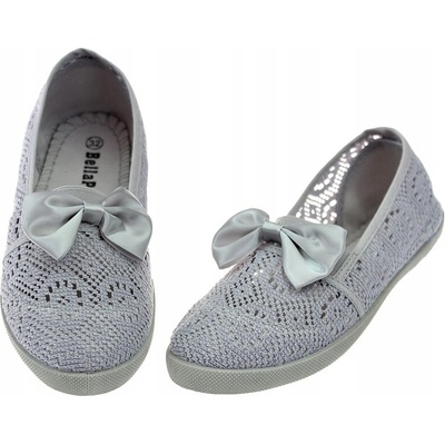 Ččipkované baleríny s mašličkou detské topánky tenisky 6176