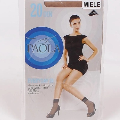 Стилни къси дамски чорапи в цвят miele - 20 DEN