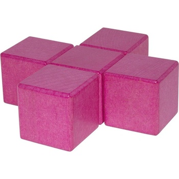 DrKO Dřevěná kostka 4 cm 1ks magenta
