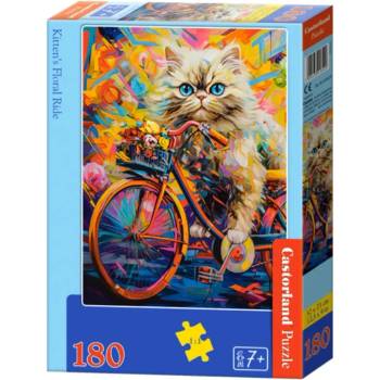 Castorland Пъзел Castorland от 180 части - Котешко цветно пътуване