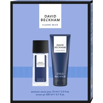 David Beckham Classic Blue deodorant sklo 75 ml + sprchový gel 200 ml dárková sada