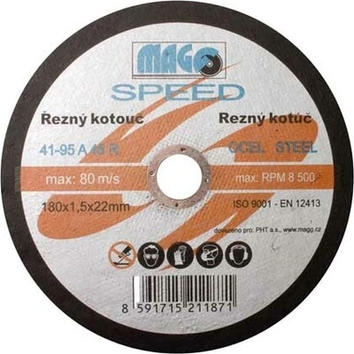 Magg Kotouč řezný 180 x 1,5 x 22 mm RKQS18015220