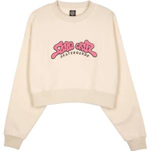 Santa Cruz Дамски пуловер Santa Cruz Women's Winkowski 8Baller Strip Crew Jumper - Chalk - размер 12 (US) (117-3300-0114)