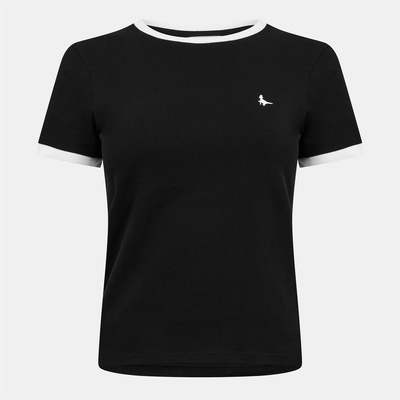 Jack Wills Тениска Jack Wills Trinkey Ringer T-Shirt - Black