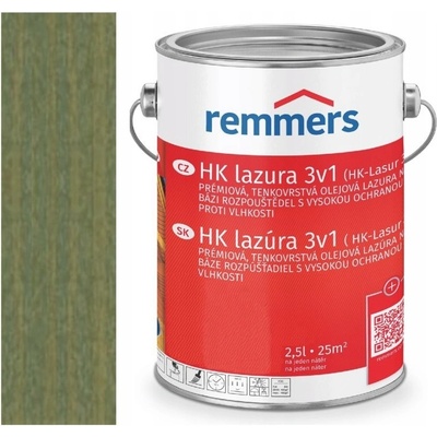 Lazurovací impregnace Remmers HK-Lazura 3v1 Zeleň solná 2,5 l