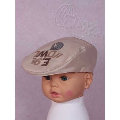RDX baret hnědá výšivka