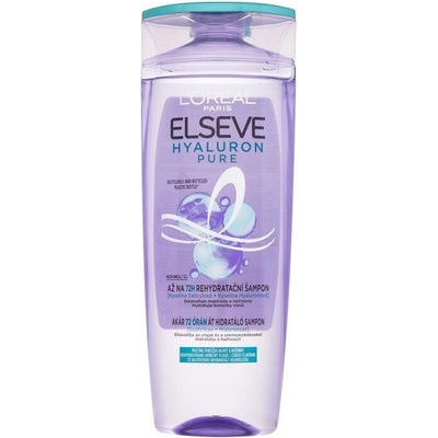 L’Oréal Paris Elseve Hyaluron Pure hydratačný šampón pre mastnú vlasovú pokožku a suché končeky 400 ml
