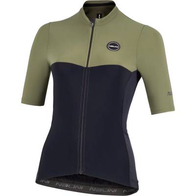 Nalini Дамска фланелка с къс ръкав за колоездене Nalini Women's Cover Jersey Cycling jersey - Black / Deep Forest - размер XXL (156-2219-0115)