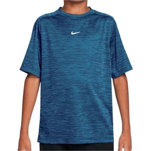 Nike Детска тениска Nike Kid's Dri-Fit Multi S/S Top LBR Heather T-shirt - Midnight Navy / Football Blue / White - размер XL (704-5757-0315)