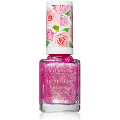 Dermacol Imperial Rose лак за нокти с блестящи частици цвят 03 11ml