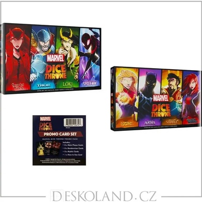 REXhry Marvel Dice Throne Sada 1 a 2 + Sada promo karet