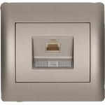 ELMARK Rhyme КОМПЮТЪРЕН КОНТАКТ rj45 (cat6e) СИВ МЕТАЛИК (112846e)