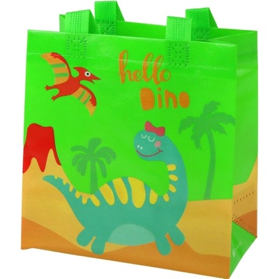 Darčeková taška dinosaurus zelená 23 × 21,5 × 11 cm