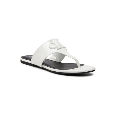 Calvin Klein Jeans Джапанки Flat Sandal Slide Toepost Mg Met YW0YW01342 Бял (Flat Sandal Slide Toepost Mg Met YW0YW01342)