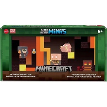 Minecraft Ohnivá Bitva v Netheru 4 FIGURKY + PŘÍSLUŠENSTVÍ