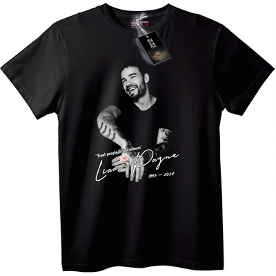 NOONEBRAND Тениска Лиъм Пейн възпоменание 1993-2024 - 7XL, Black
