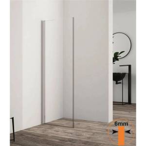 Inter Ceramic Мобилен душ параван Inter Ceramic Walk-In, гланциран хром, 50x200 см, прозрачно стъкло (113-2TR/50)