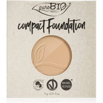 puroBIO Cosmetics Compact Foundation компактна пудра и фон дьо тен резервен пълнител SPF 10 цвят 02 9 гр