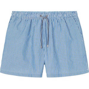 Faconnable Бански гащета Façonnable Seersucker swimming shorts - Blue (Marine Blue)