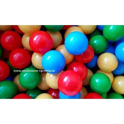 Míčky do dětského koutu 100 ks - 7cm základní barvy