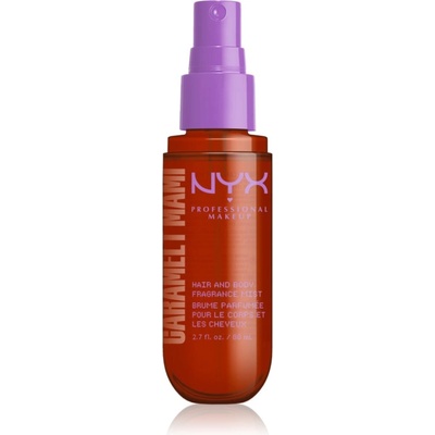 NYX Professional Makeup Fat Oil Body Spray парфюмна мъгла за коса и тяло с аромат Caramelt Mami 80ml