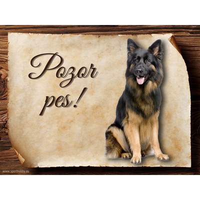 Sport hobby Cedulka Německý ovčák I Pozor pes CP120 15 x 11 cm