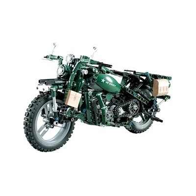 CADA Stavebnice vojenský motocykl 1:8 s elektrickým pohonem, 550 díllů