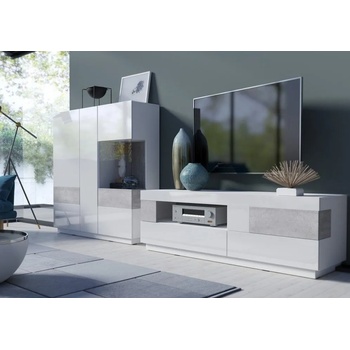 Image 1 of Холна секция Silke GY16 Бял гланц и бетон