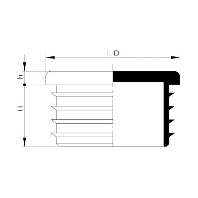 Záslepka čtvercová černá PE-LD 45x45 / 3-5 – Zboží Mobilmania