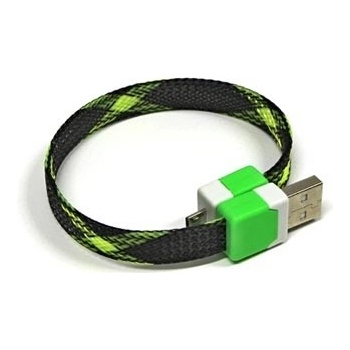 Logo KUAMXJS03NQL USB (2.0), USB A M- USB micro M, 0,25m, černo-neonový