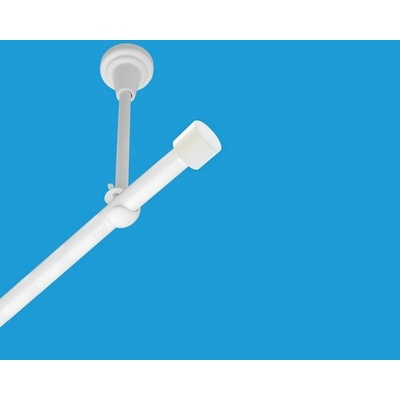 OK-GarnýžeCZ Garnýž kovová jednořadá 16mm Pullo bílá 460 cm do stropu / na tunýlek - bez kroužků
