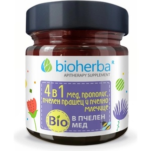 Bioherba Honey Mix 4 in 1 | Propolis, Bee Pollen and Organic Honey [280 грама]
