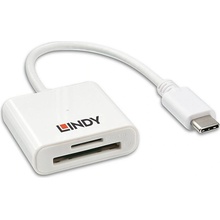 Lindy 43185 čtečka karet USB 3.2 Gen 1 (3.1 Gen 1) Type-C Bílá (43185)