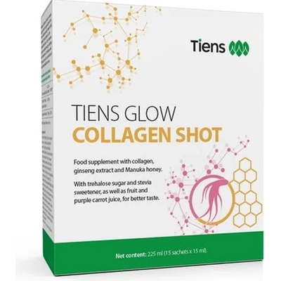 Tiens GLOW Collagen SHOT 225 ml 15 sáčkov x 15 ml