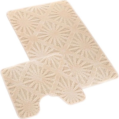 Bellatex Sada Bany Paprsek smetanová 60x100 + 60x50 cm s výkrojem