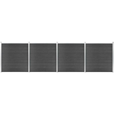 ZBXL Set plotových dílců WPC 699 x 186 cm černý