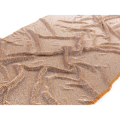 Štras v metráži zlatá, stříbrná 39x116 cm, střední, 2 zlatá