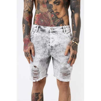Image 1 of Good For Nothing Къси панталони Good For Nothing Shredded Denim Shorts Acid Grey - Grey