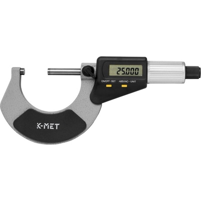 K-MET mikrometr třmenový digitální 0-25mm 0,001mm 7031-02-025