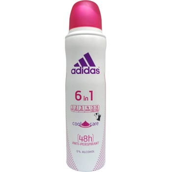 Adidas дезодорант дамски, 150мл, 48ч, 6в1 Cool & Care