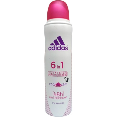 Adidas дезодорант дамски, 150мл, 48ч, 6в1 Cool & Care