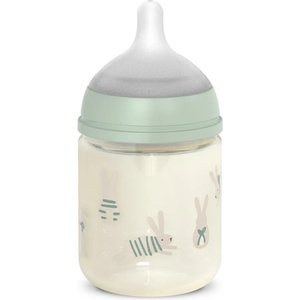 Suavinex Wonderland SX Pro Physiological Anti-Colic Glass стъклено бебешко шише +0 SF Green Bunny 120ml